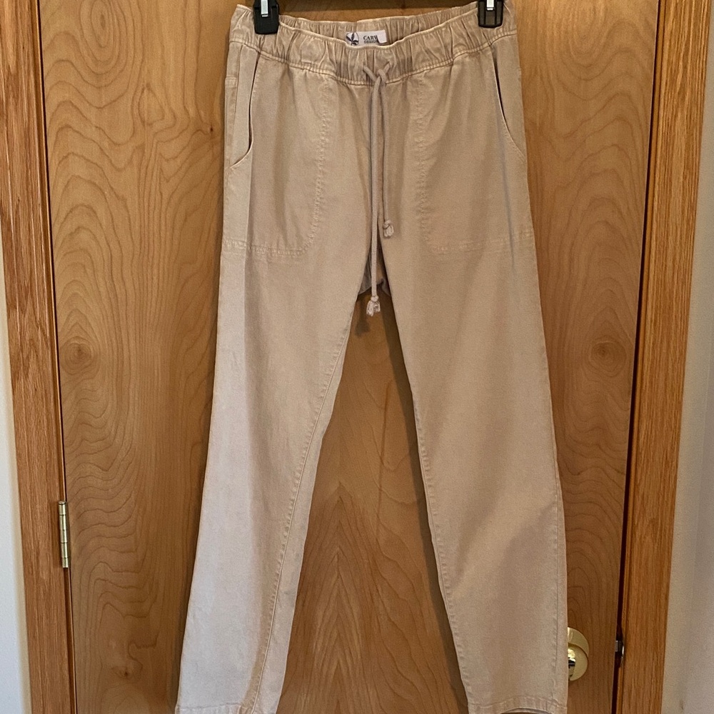 Carve Designs Beige Chinos with Drawstring